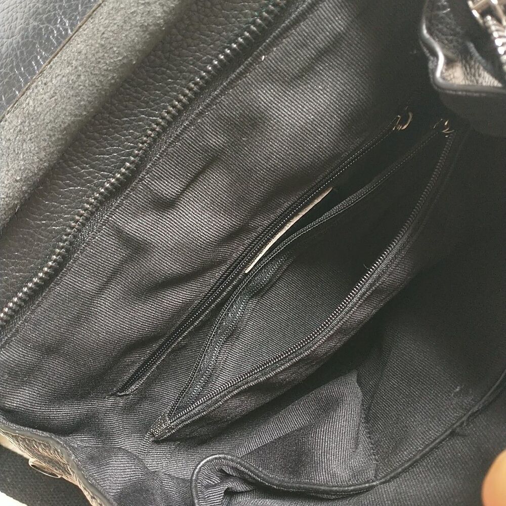 New Convertible Backpack Purse Bag Crossbody Zip Pebbled Black - Picture 9 of 10